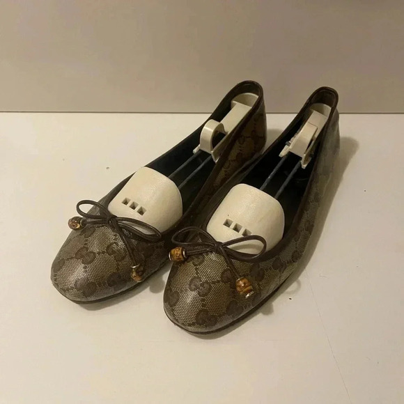 GUCCI GG WOMEN'S BROWN LUXURY LEATHER BAMBOO BIT Tassal no rips or tear. - Picture 13 of 16